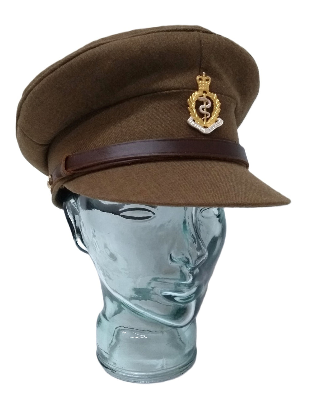 No2 Officers Hat RAMC British Army Goldings Full Insignia & Chin Strap 57cm