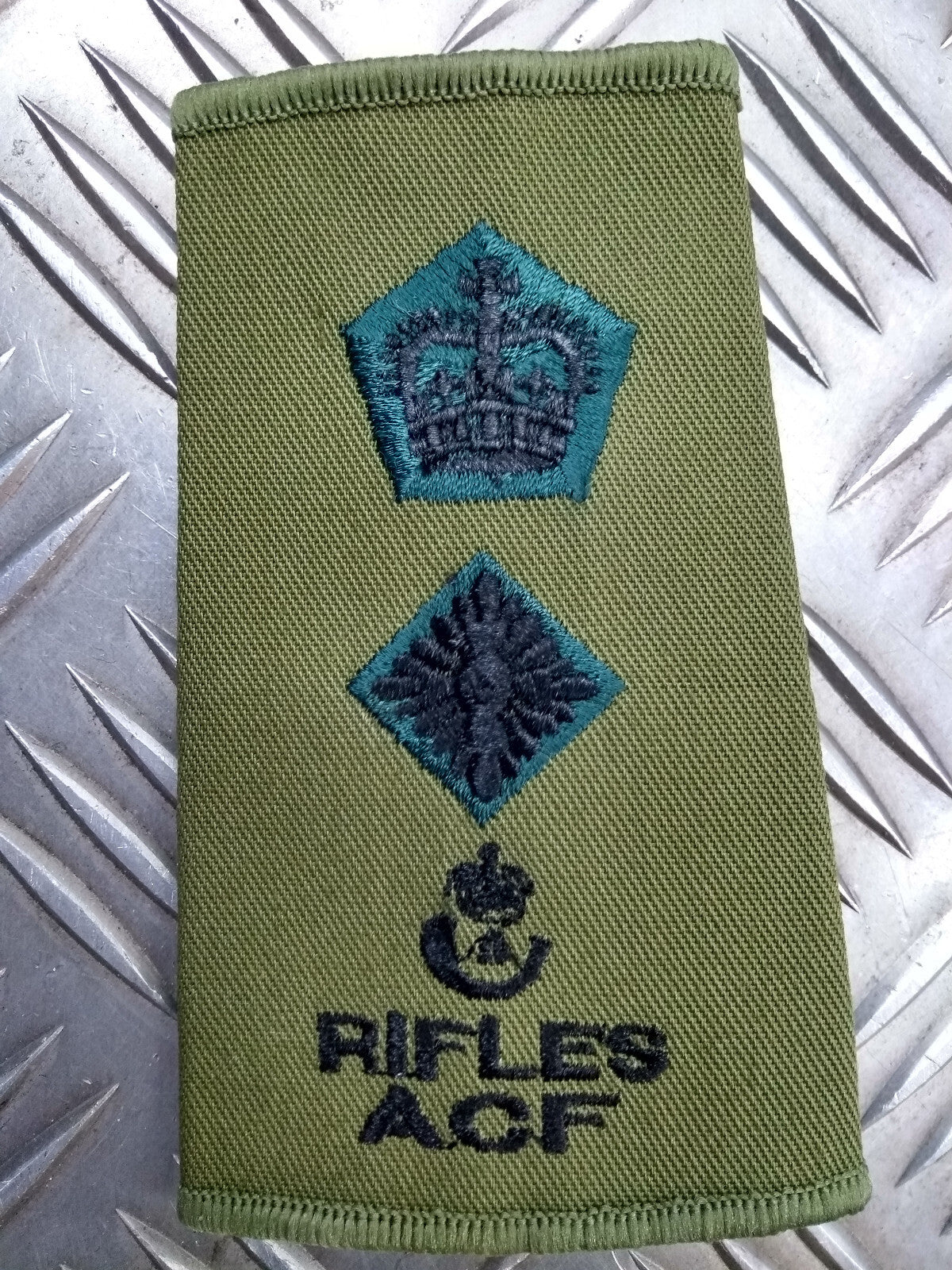 Rifles ACF OD Green Rank Slides Genuine British Army - NEW