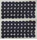 100 Vintage Buttons 4 Hole Shirt / Shank Anchors Pearlesque Petrol Blue 11.4mm
