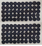 100 Vintage Buttons 4 Hole Shirt / Shank Anchors Pearlesque Petrol Blue 11.4mm