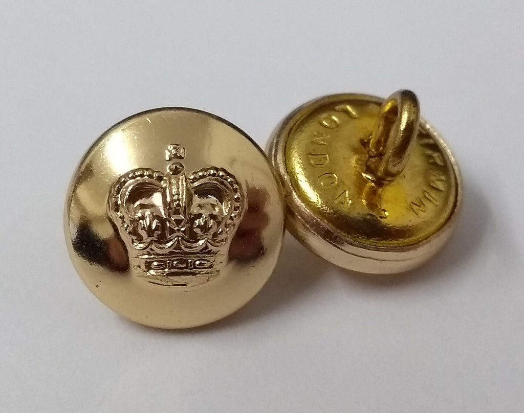 Genuine Vintage British Issue St Edwards Crown Gilt Buttons 20L ASBT152