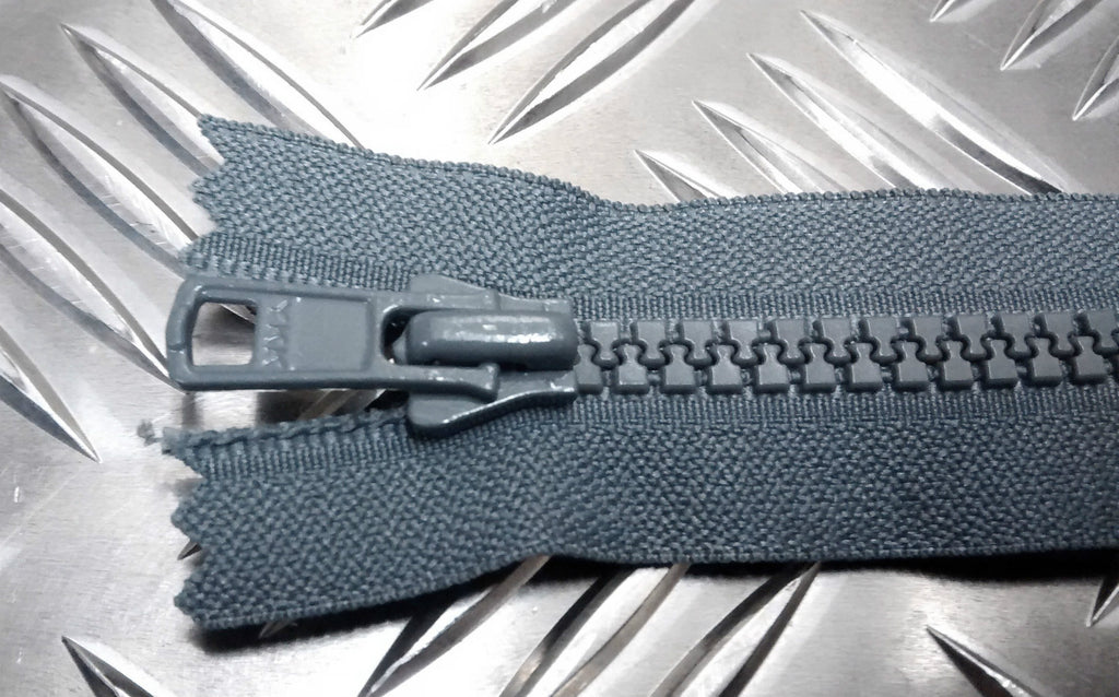 Genuine British 175mm Closed End Grey YKK Zip/Zipper Heavy Duty NEW x 5
