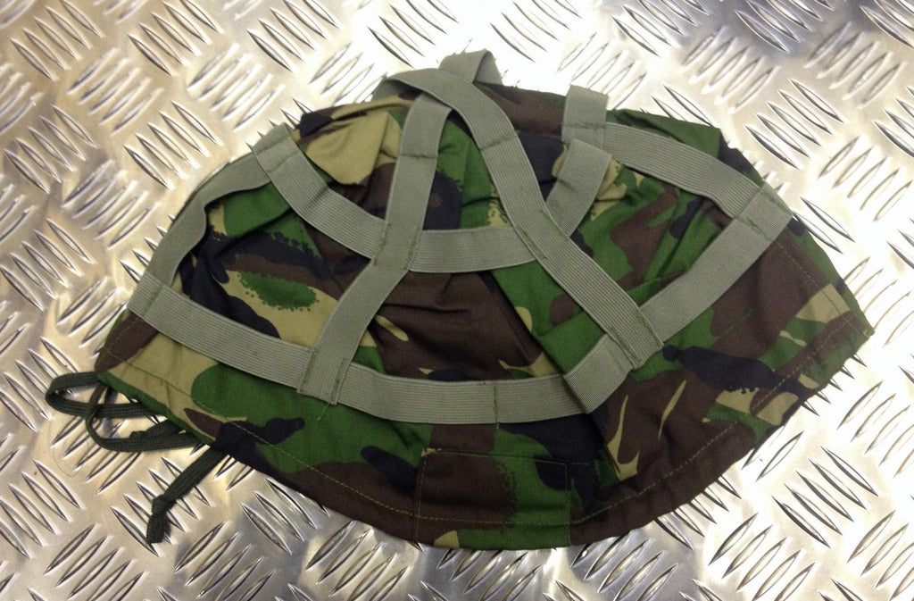 Genuine British Army Woodland Camo DPM Helmet Cover. Size Adjustable - Brand NEW
