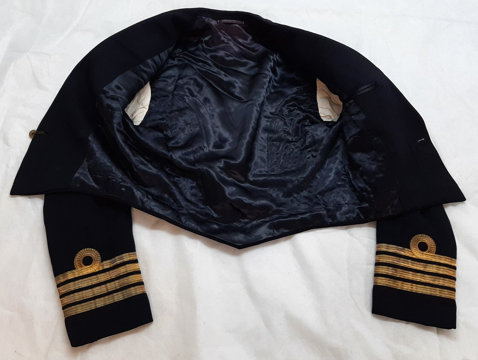 Navy Mess Jacket Cap Rank Curls British Naval 50s Pattern Ofc Dress RN