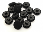 Matt Black Fabric Covered Buttons 22L x12