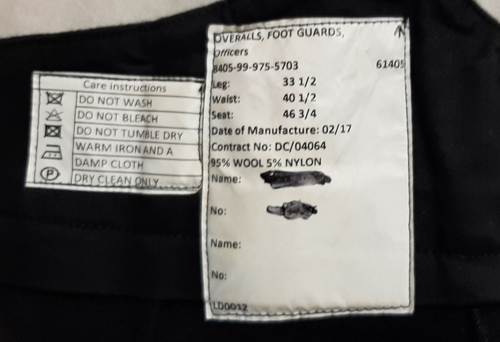Overalls Foot Guards Officers Pattern British Army Dress Trousers W40.5" L33.5"