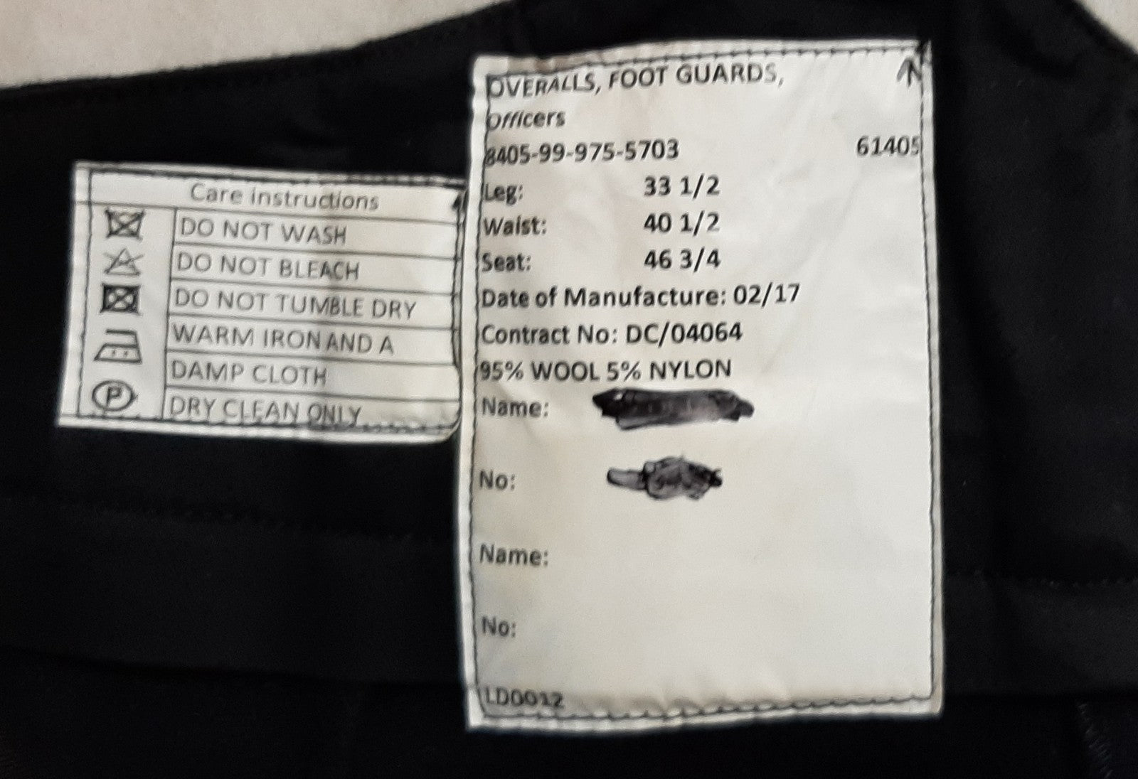 Overalls Foot Guards Officers Pattern British Army Dress Trousers W40.5" L33.5"