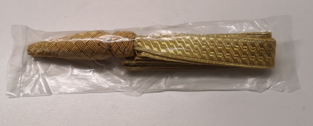 Gold Lace Sword Knot Bias & Stand Pattern British Army Officers No3.