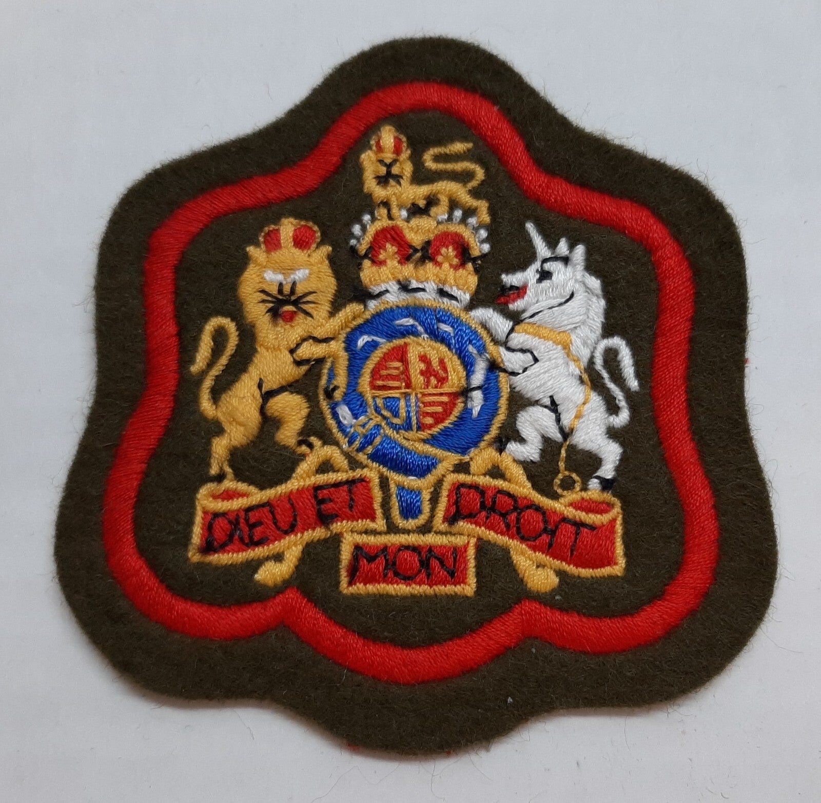 Royal Arms Patch RSM British Army Old Pattern Embroidered Insignia Badge