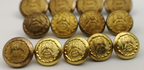 Royal Scots Dragoon Guards Offc. Frosted Ribbed Buttons 38L 30L 24L set of 13