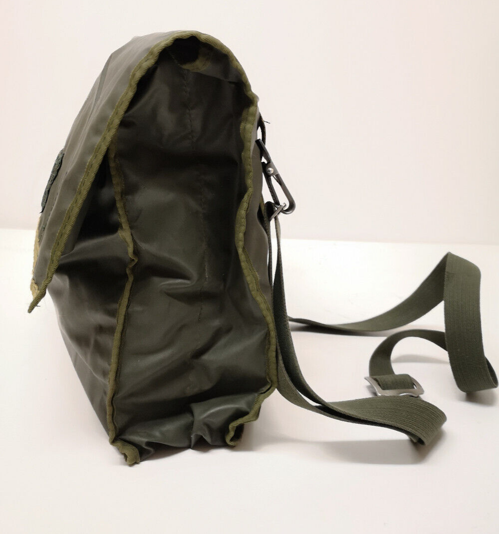 Swedish Army Rubberized Vinyl Waterproof Side Shoulder Messenger Bag