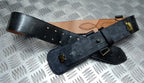 British Sam Browne Belt, Black Leather. No Buckle / Shoulder Strap Size 4