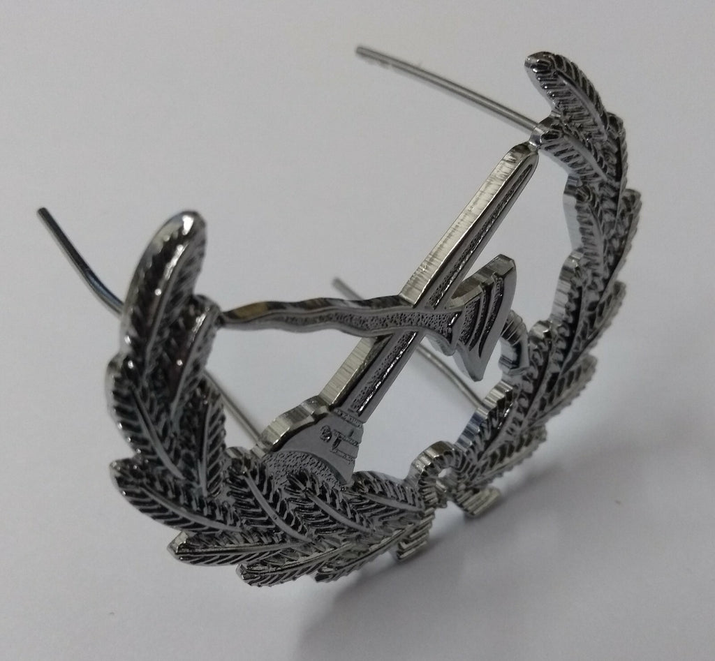 Indonesian Kris Keris Insignia Chrome Hat Badge