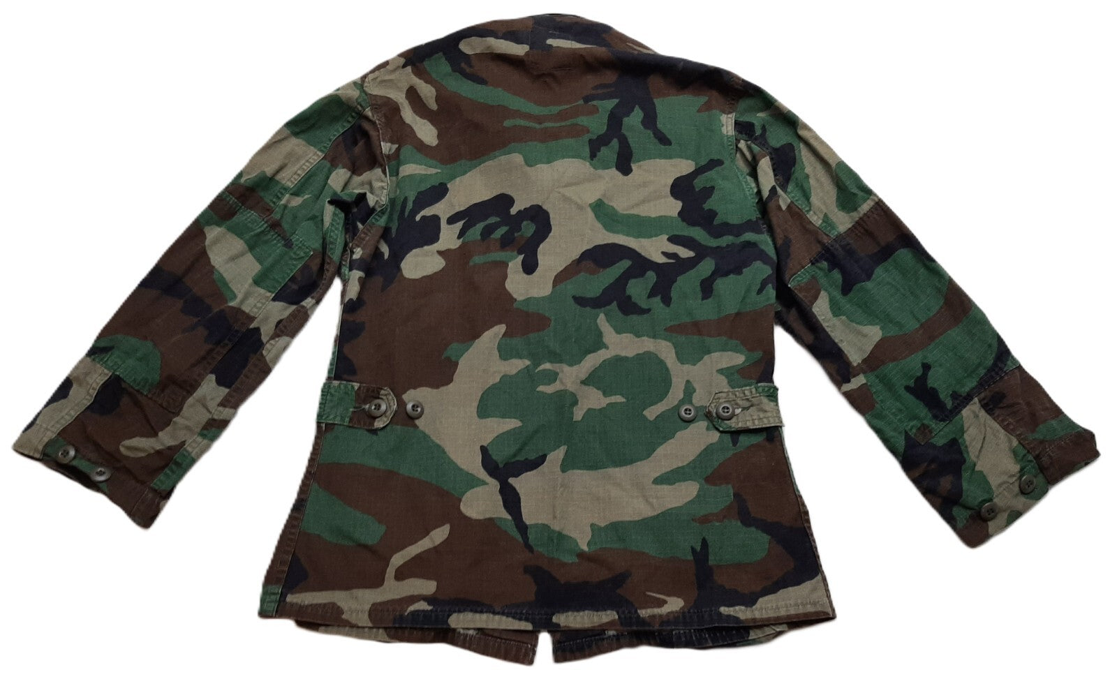 Vintage US Jacket Hot Weather Woodland Camo Ripstop Combat Coat X SMALL