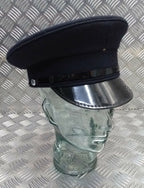 Dress Hat with E II R Buttons & Chinstrap Navy Blue Parade Peak Cap