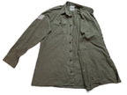 Vintage Combat Shirt British Army Green General Service Long Sleeves Size 41cm
