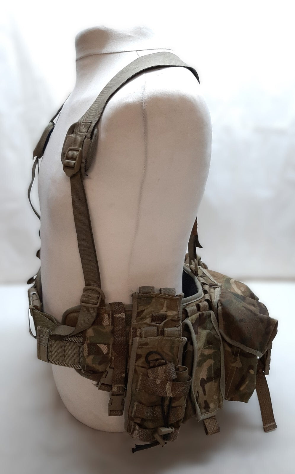 Airborne Army Webbing MTP British Assault Camo Belt Yoke & Assorted Pouches (10)
