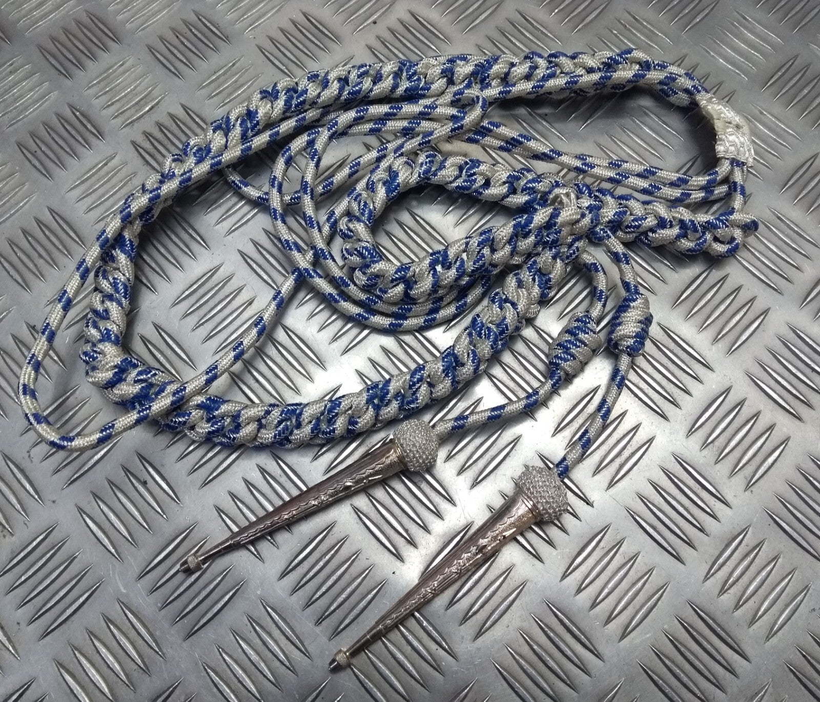 Standard Aiguillette Senior Officer Light Blue Fleck Ceremonial UK Made