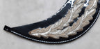 Officers Patent Peak British Forces Two Row Silver Wire Oak Leaf Sprig Garnish