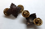 Bronze Shoulder Pips Subdued OFCs Bath Stars with Clutch Pins 1 Pair