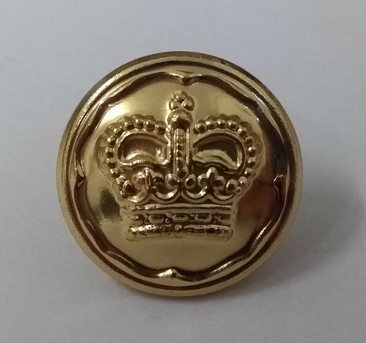 Genuine British Issue Royal Crown And Border Buttons x 2- NEW