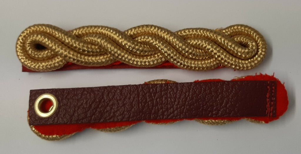 British Made Army Issue no Rank Ceremonial Gold Wire Cords Shoulder