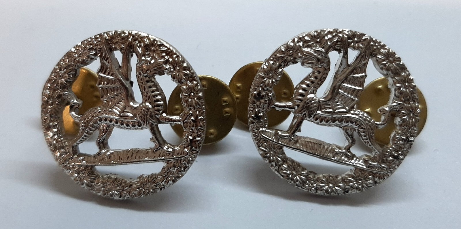 RRW Collar Dogs Royal Regiment of Wales Badges