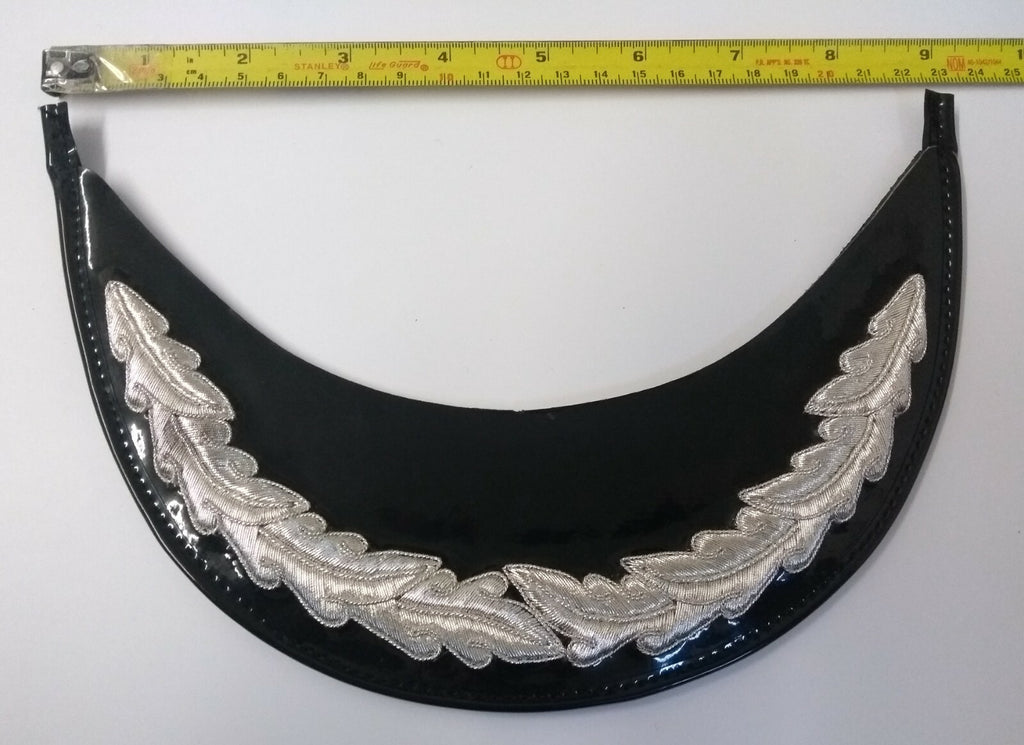 Genuine British Made Senior Officer Silver Decorative Braid Dress Cap Peak