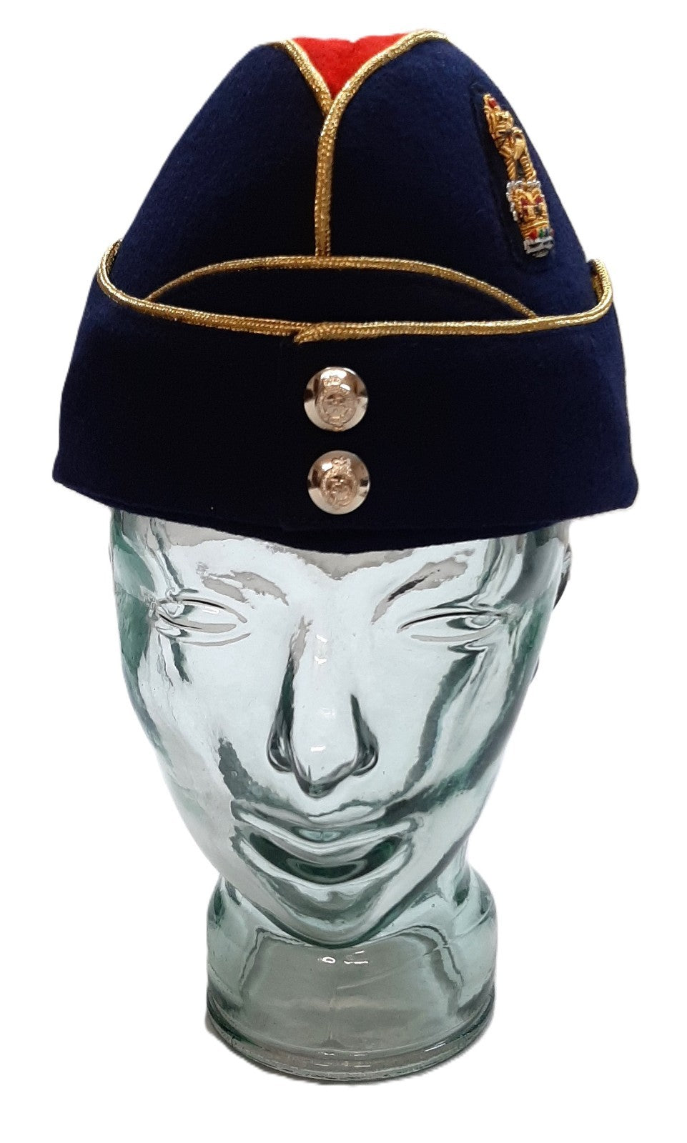Staff Side Cap British Forage Hat With Buttons and Badge Size 55cm