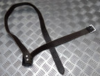 Leather Flag Pole Carrier Shoulder Holder 1 1/2" & Chrome Buckle Shallow Bucket