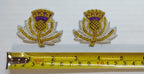 Highland Fusiliers Thistle Hand Embroidered Insignia for Shoulder Cords R&L Pair