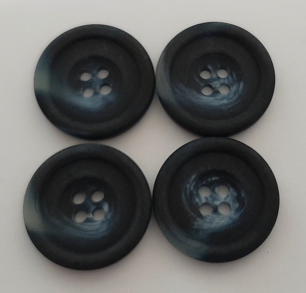 EX Army Buttons Old Stock British Made Mottled Blue/Grey 4 Hole Size 15.2mm