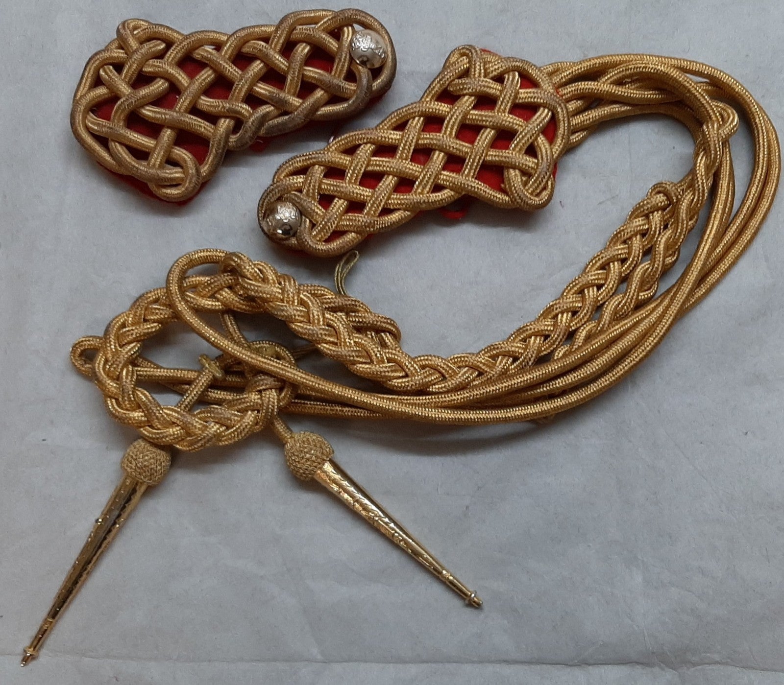 HCav Aiguillette L/G British Army The Life Guards Ceremonial Gold Cord & Boards
