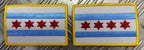 US USA Chicago City Flag Sew-on American patch 4 star 2 bar x 2 - NEW