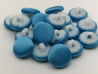 Silky Blue Fabric Covered Buttons 22L x12