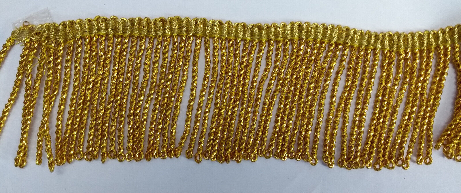 Gold Mylar Thread Fringe 45mm Drop / Epaulette Fringe