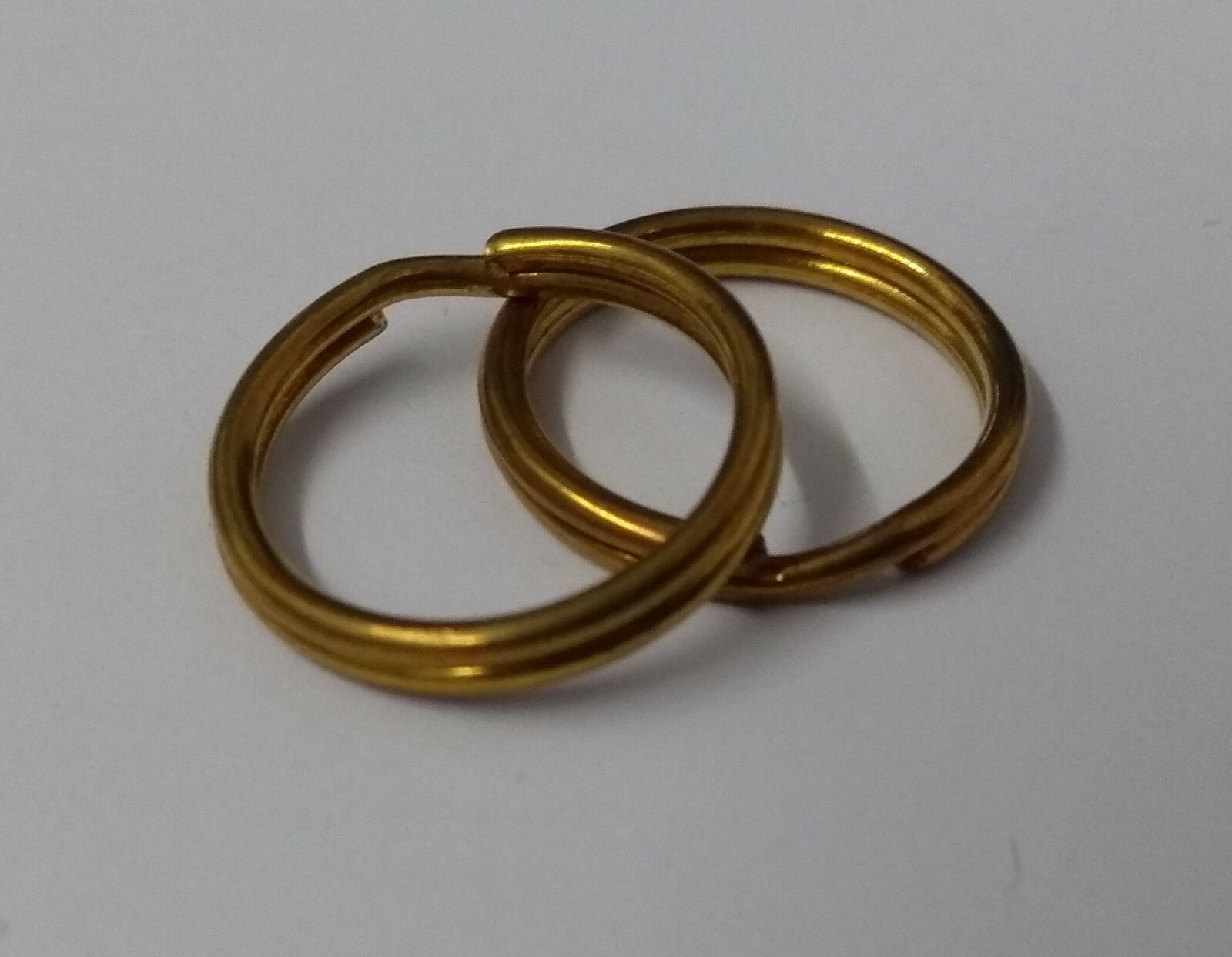 Genuine Vintage British Issue Dark Brass 5/8" Shank Split Rings x5