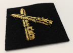 Mess Kit Badge Infantry Crossed Daggers Wire Braided on Black Felt