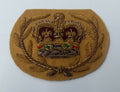 Genuine Vintage British Army Braided RQMS Laurel Crown on Mustard Felt