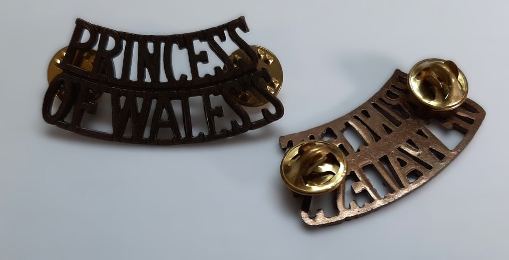 PWRR Shoulder Titles British Army Princess of Wales's Royal Regiment 1 Pair