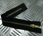 Genuine British Black 20cm Closed End Metal Zip Zipper