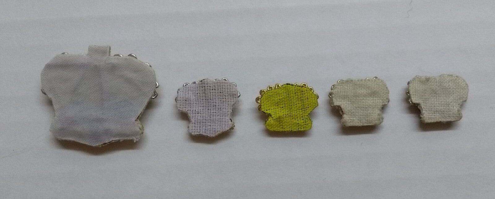 Army Crowns Gold/Silver With Crimson Padding Hand Embroidered H/E Insignia X5
