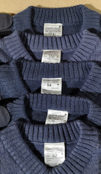 Utility Jumpers RAF Royal Air Force Blue Grey Colour V-Neck Chests 82cm - 106cm bundle of 5
