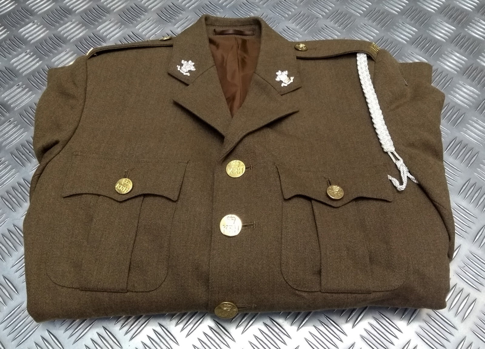 No2 KRH Jacket Fully Buttoned With Insignia & Badges British Army Issue 92cm