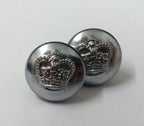 Vintage Royal Crown Basic Insignia Ringed Back Buttons X2 ASBT153
