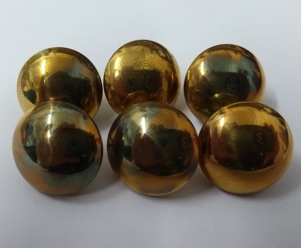 Genuine Vintage British Issue Plain Gilt Domed Ceremonial Dress Buttons