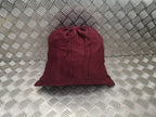 Maroon Lightweight Brushed Cotton Stash Drawstring Bags x 4