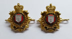 British Army RLC Collar Dogs Offc. Logistics Corps Metal Badges Split Pin
