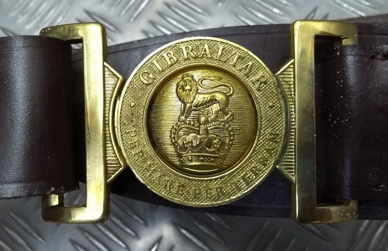 RM Belt Complete British Royal PER MARRE PER TERRAM Buckle