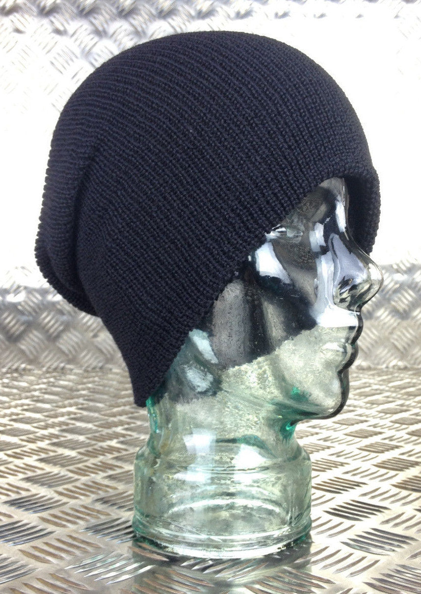 Genuine US Army Black Beanie Hat / Watch Cap 100% Wool - NEW
